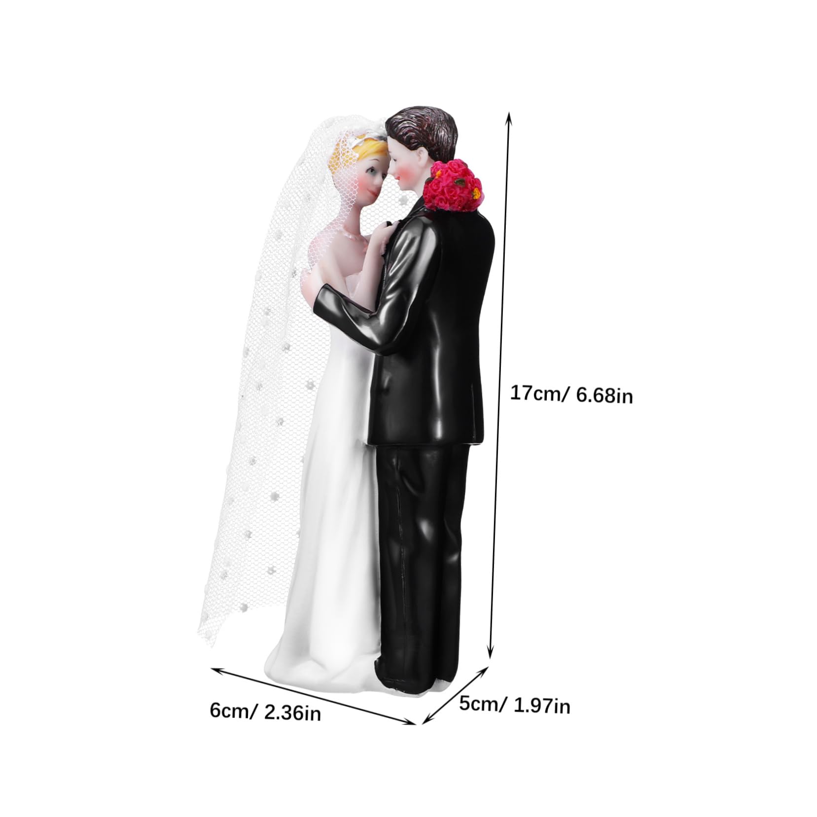 Amazon.co.jp: NOLITOY ヨーロッパのウエディングケーキ人形、樹脂製